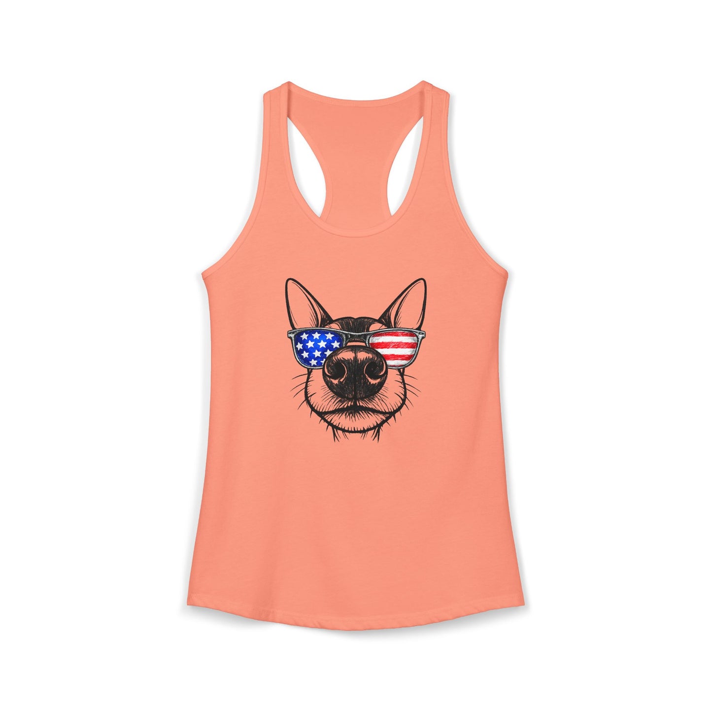 Red, White & BOOP Miniature Pinscher - Women's Racerback Tanktop