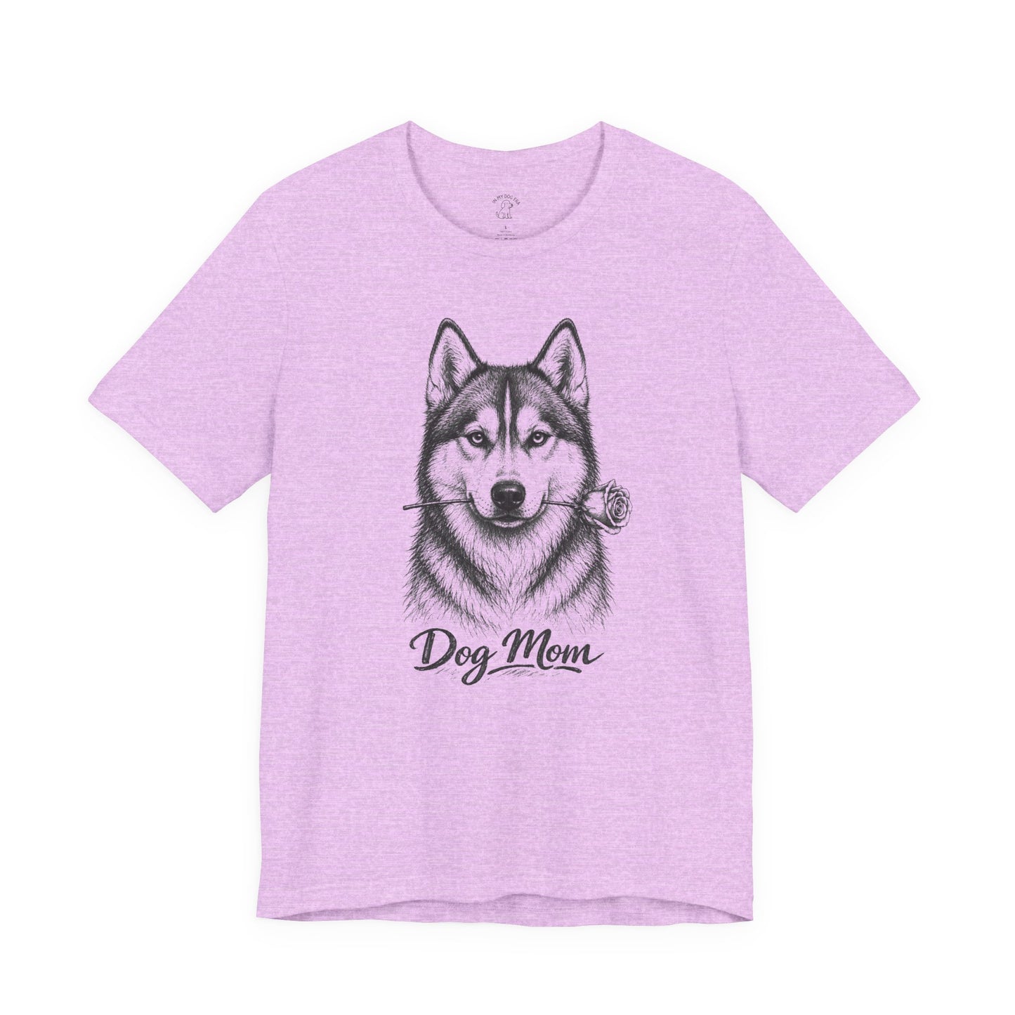 Husky Dog Mom T-Shirt (Rose Collection)