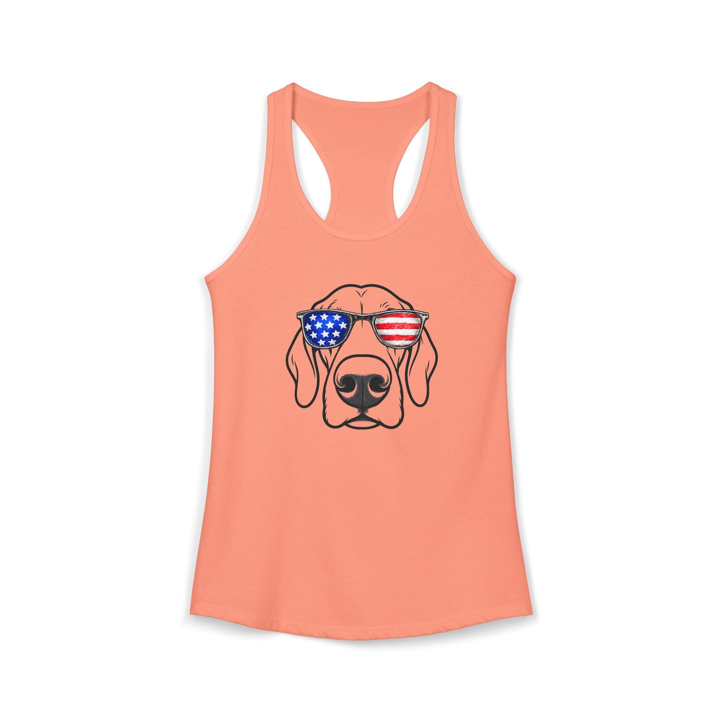 Red, White & BOOP Vizsla - Women's Racerback Tanktop