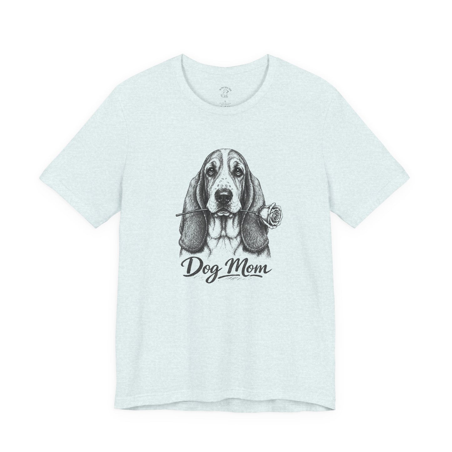 Basset Hound Dog Mom T-Shirt (Rose Collection)