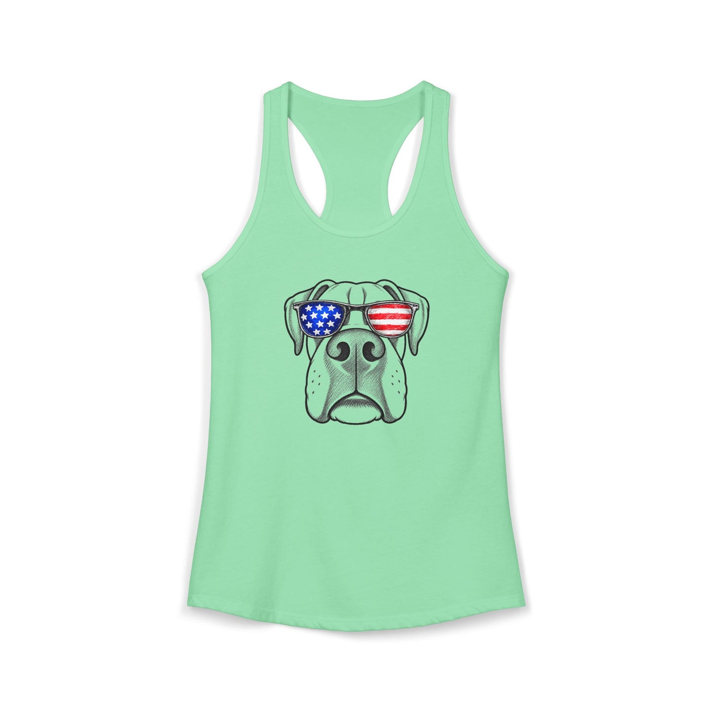 Red, White & BOOP Boxer - Women's Racerback Tanktop
