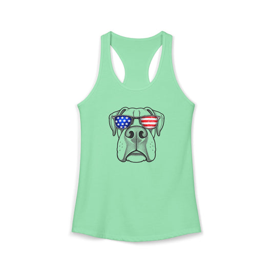 Red, White & BOOP Boxer - Women's Racerback Tanktop