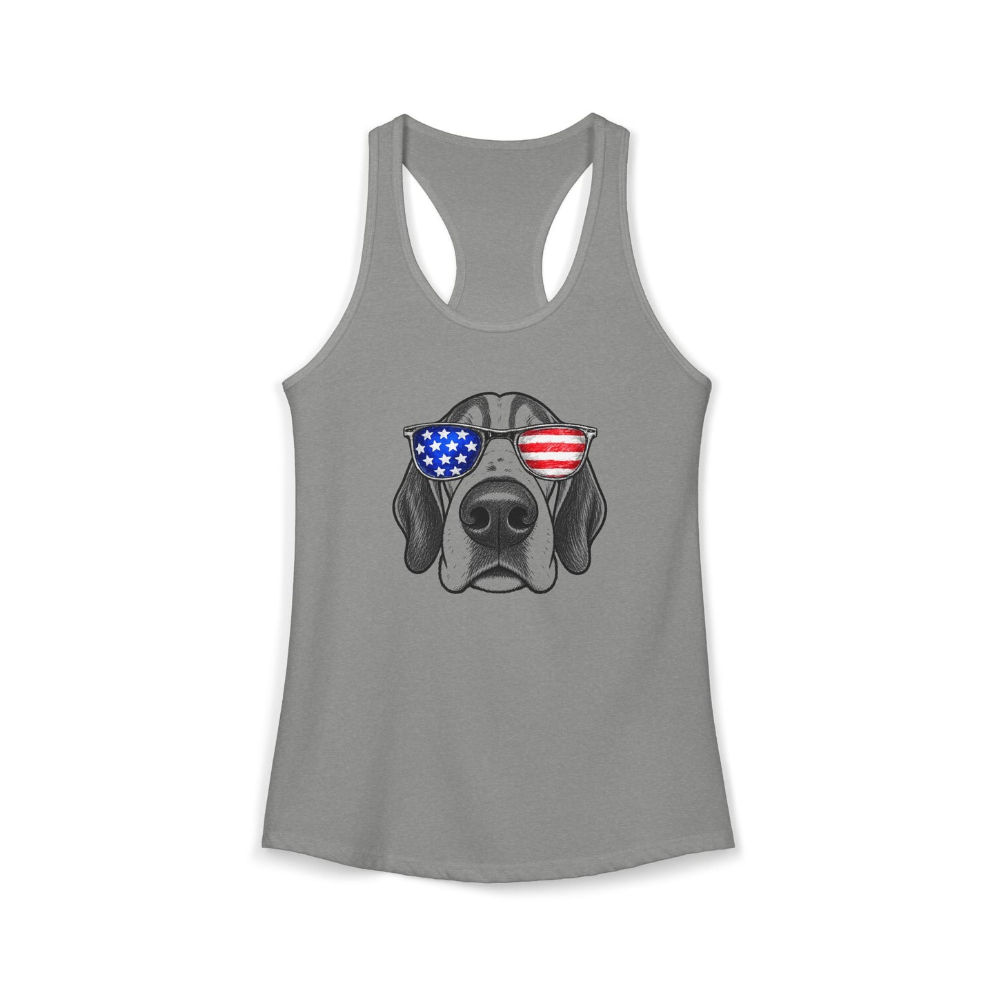 Red, White & BOOP American Foxhound - Women's Racerback Tanktop