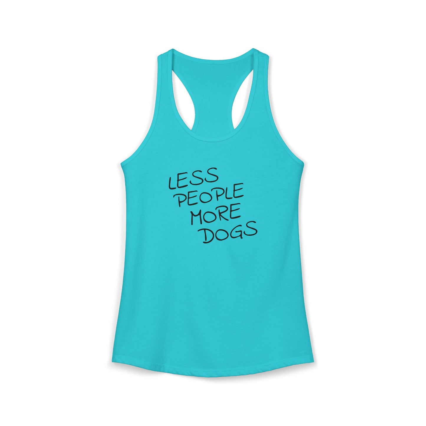 Less People More Dogs - Women's Racerback Tanktop