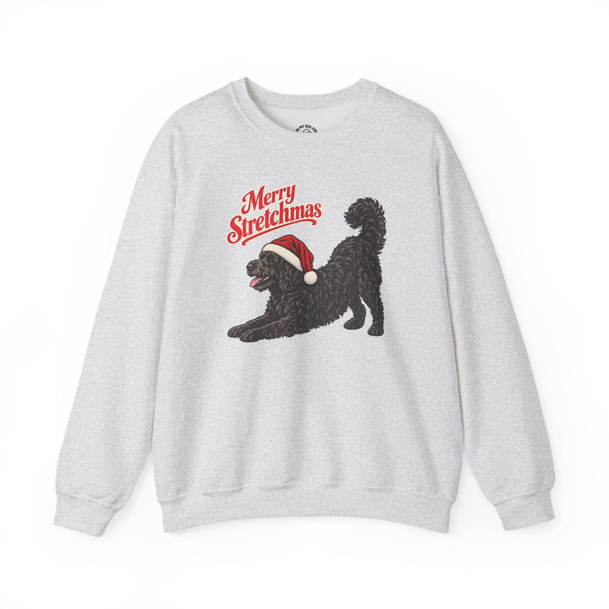 Black Goldendoodle Christmas Sweatshirt | Merry Stretchmas