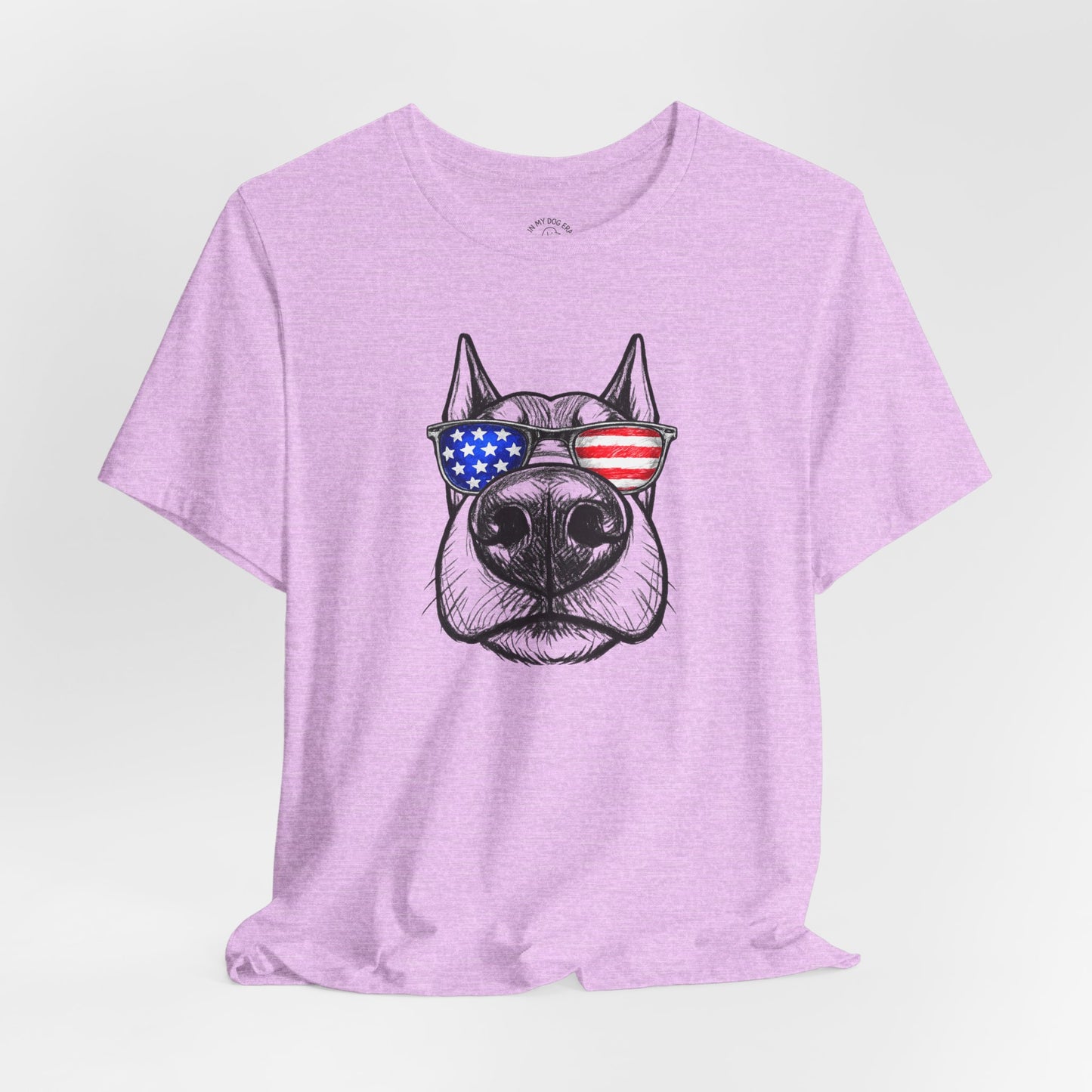Red, White & BOOP Doberman T-Shirt (Cropped Ears)