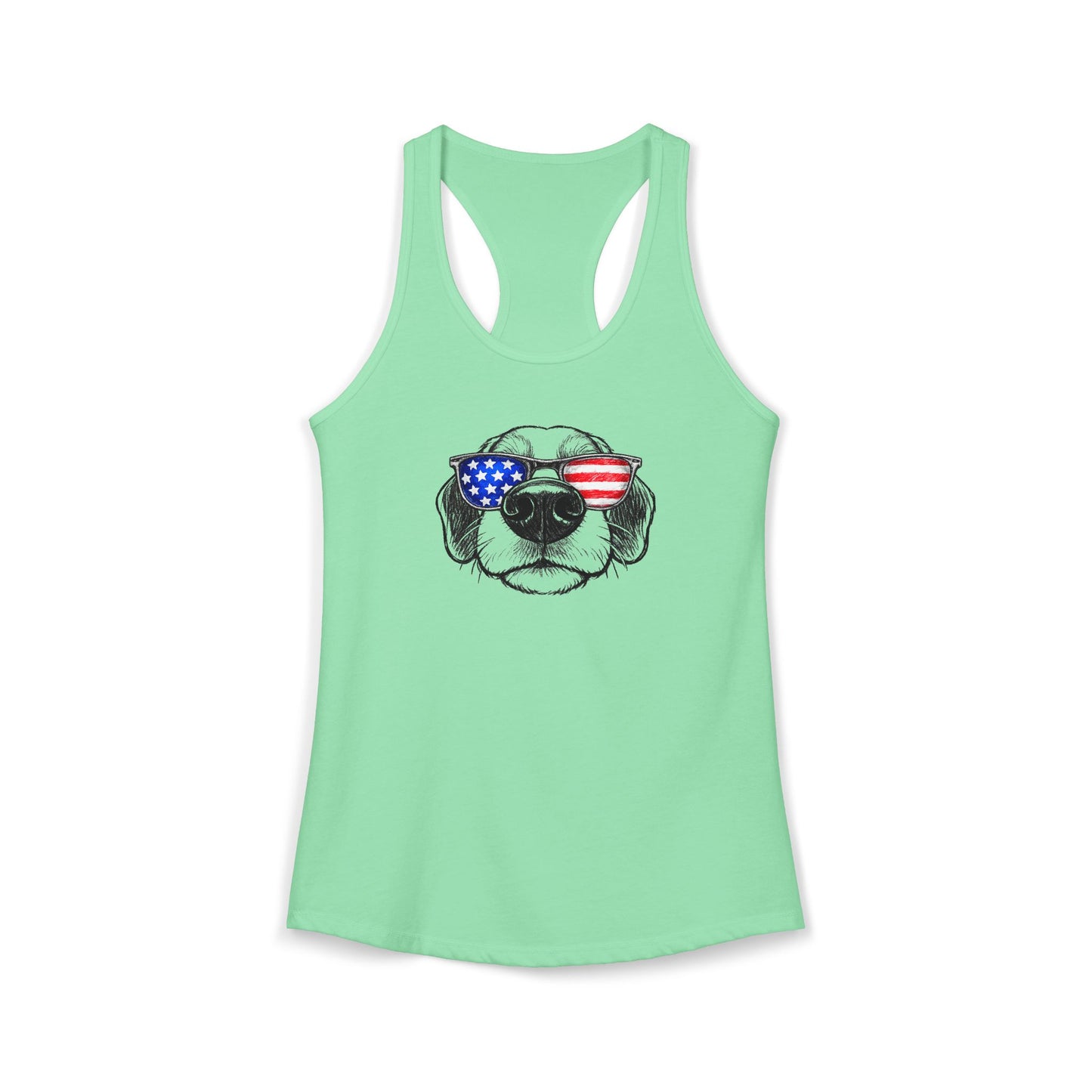 Red, White & BOOP Beagle - Women's Racerback Tanktop
