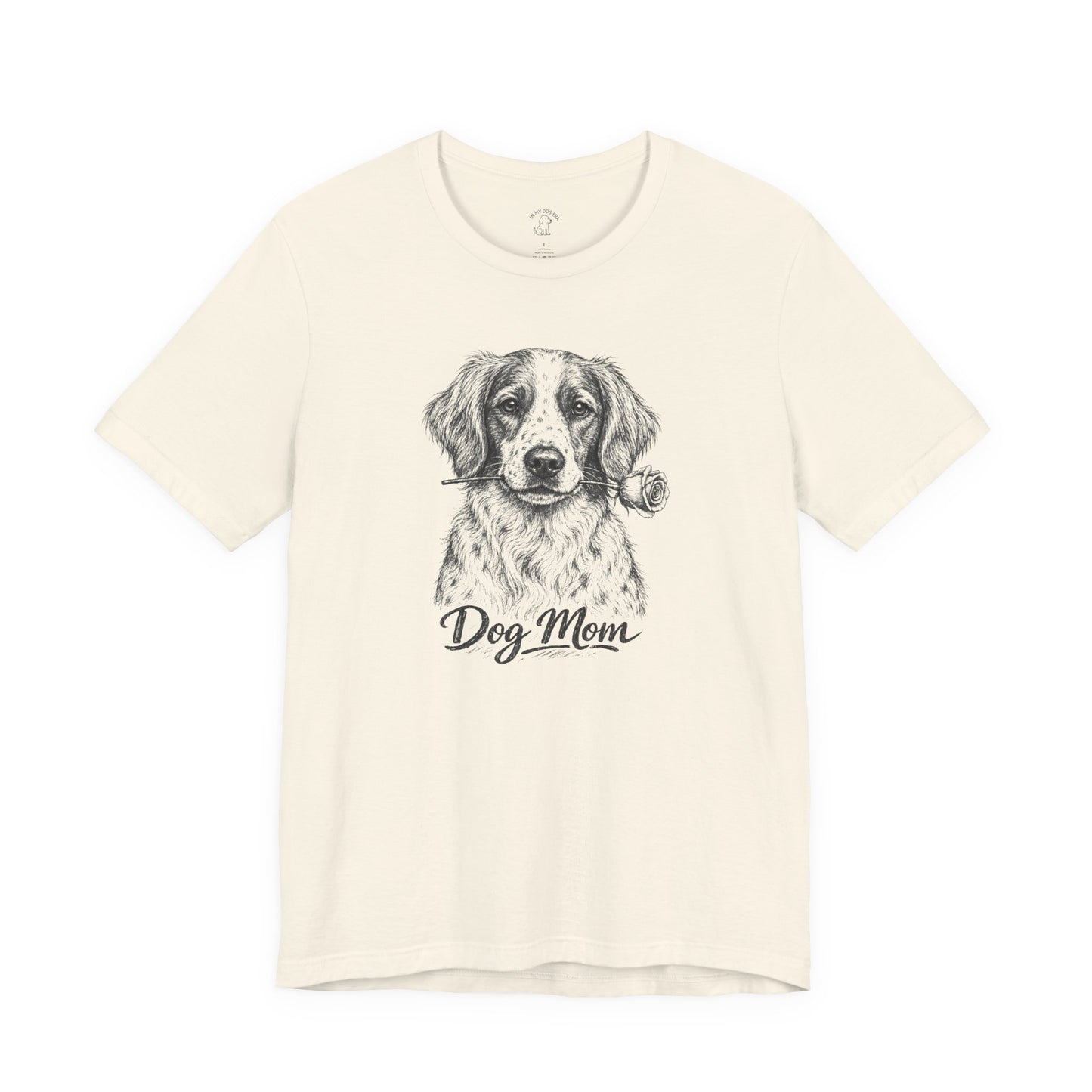 Brittany Dog Mom T-Shirt (Rose Collection)