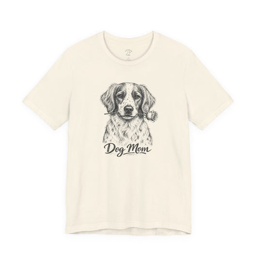 Brittany Dog Mom T-Shirt (Rose Collection)