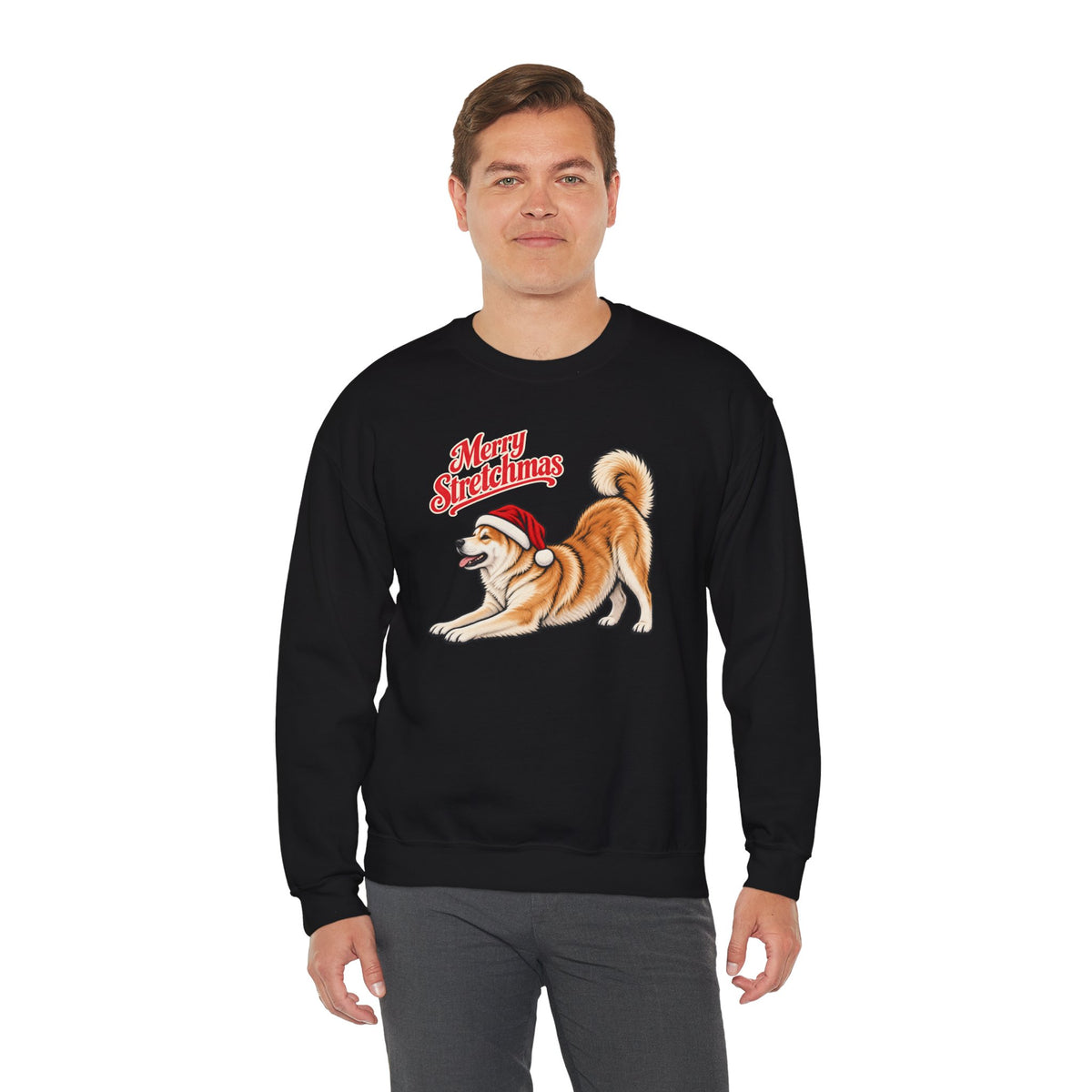 Akita Christmas Sweatshirt | Merry Stretchmas