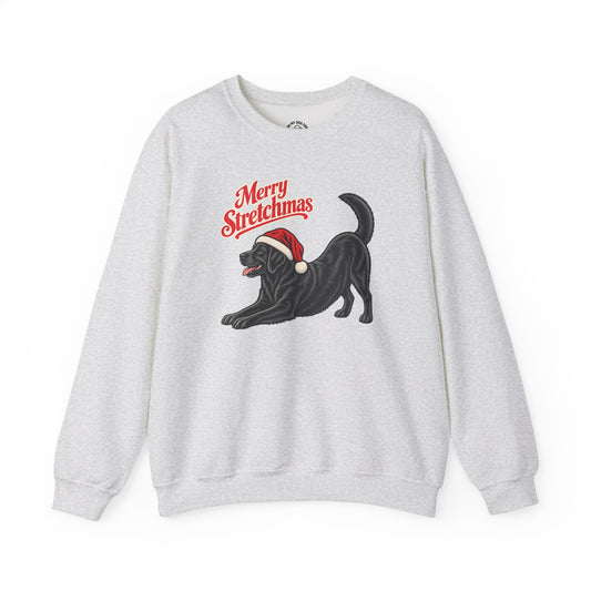 Black Labrador Retriever Christmas Sweatshirt | Merry Stretchmas
