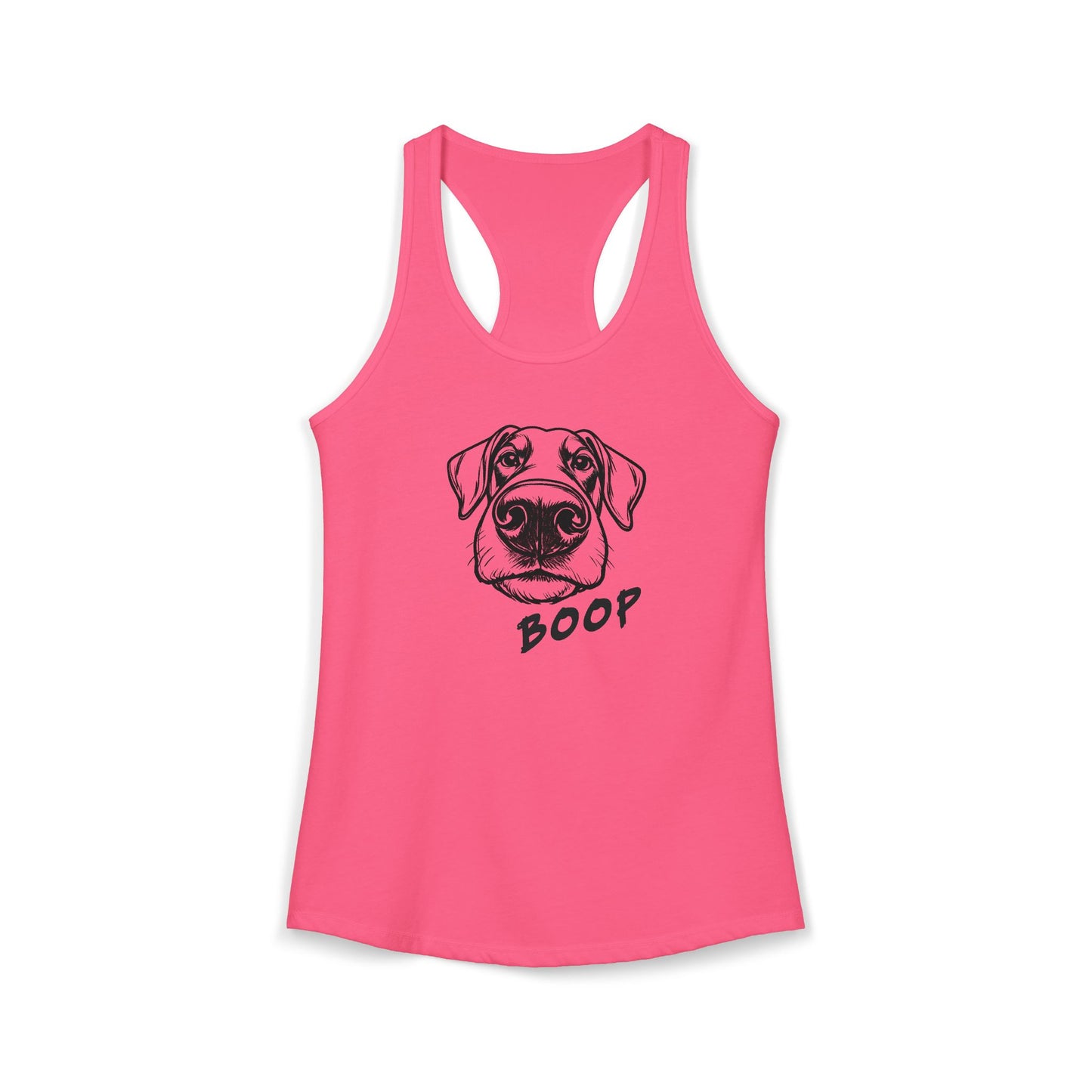BOOP Classic - Doberman - Women's Racerback Tanktop (Natural Ears)