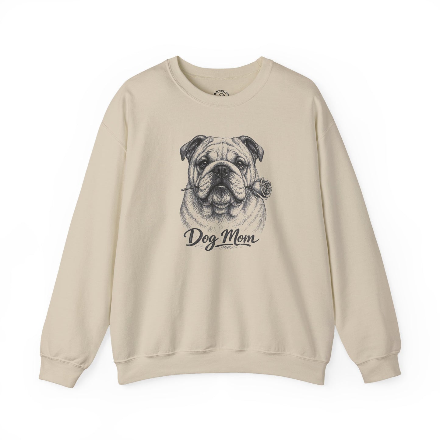 English Bulldog Dog Mom Sweatshirt (Rose Collection)