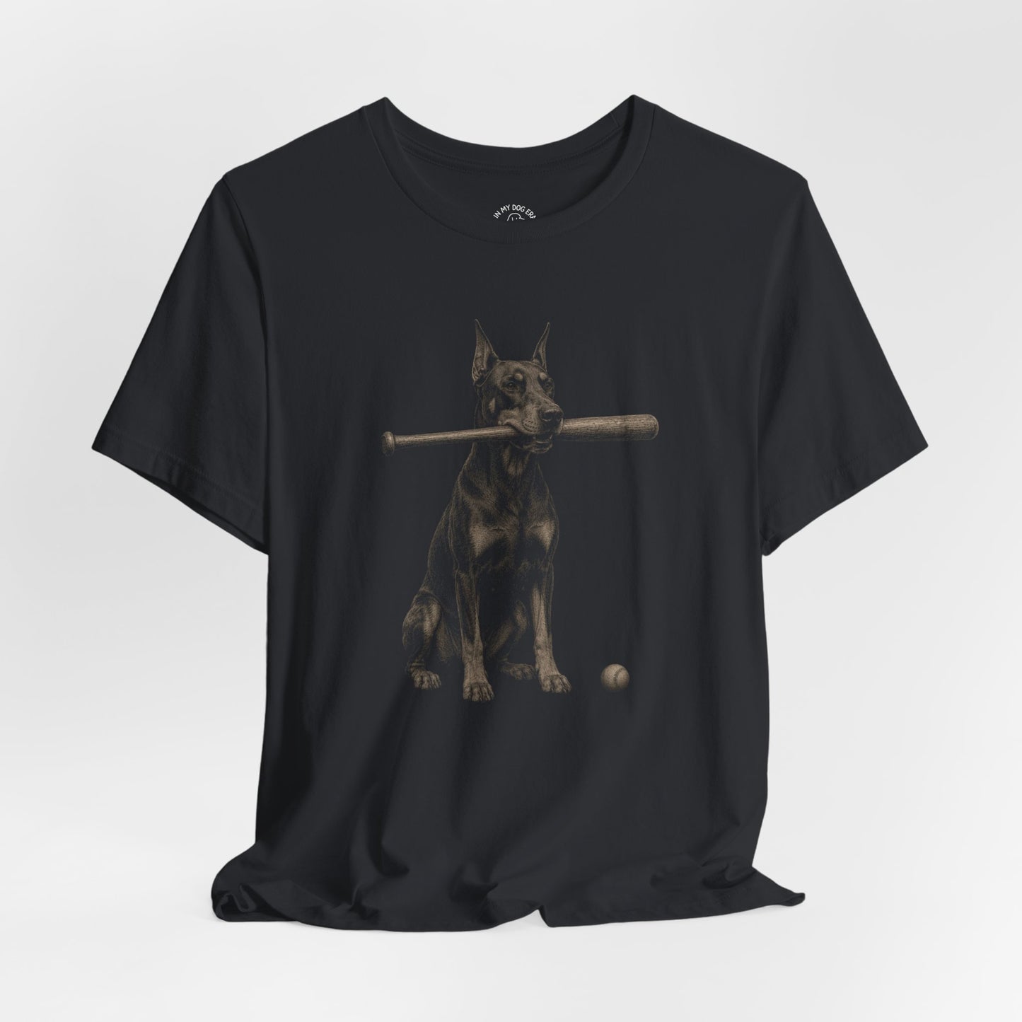 Bat Dog Doberman T-Shirt (Cropped Ears)