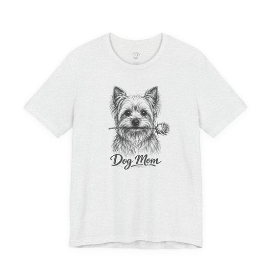Yorkshire Terrier Dog Mom T-Shirt (Rose Collection)