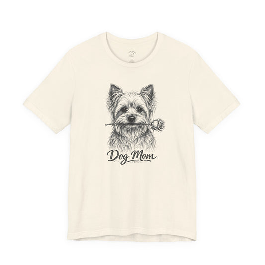 Yorkshire Terrier Dog Mom T-Shirt (Rose Collection)