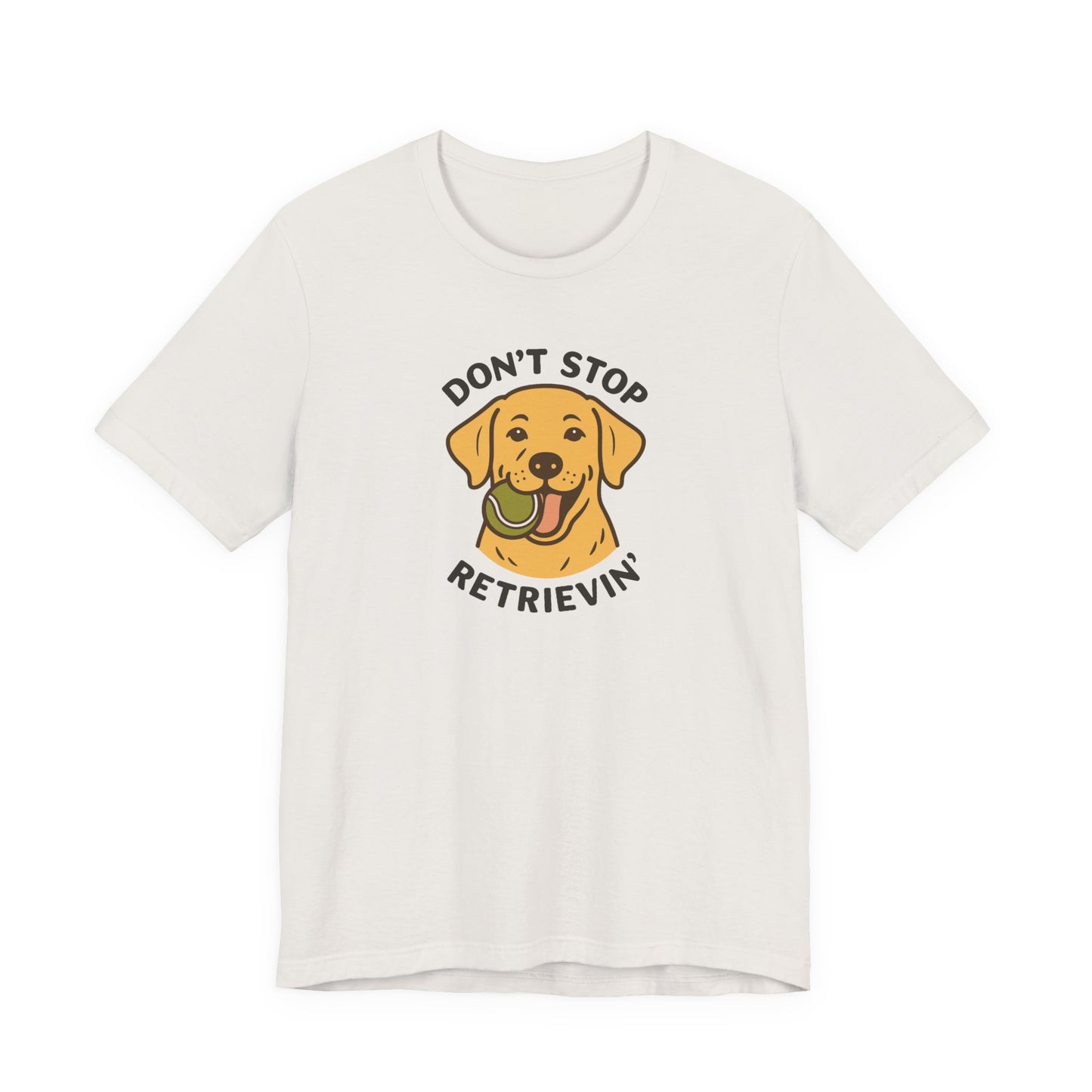 Yellow Lab Don't Stop Retrievin' Tee