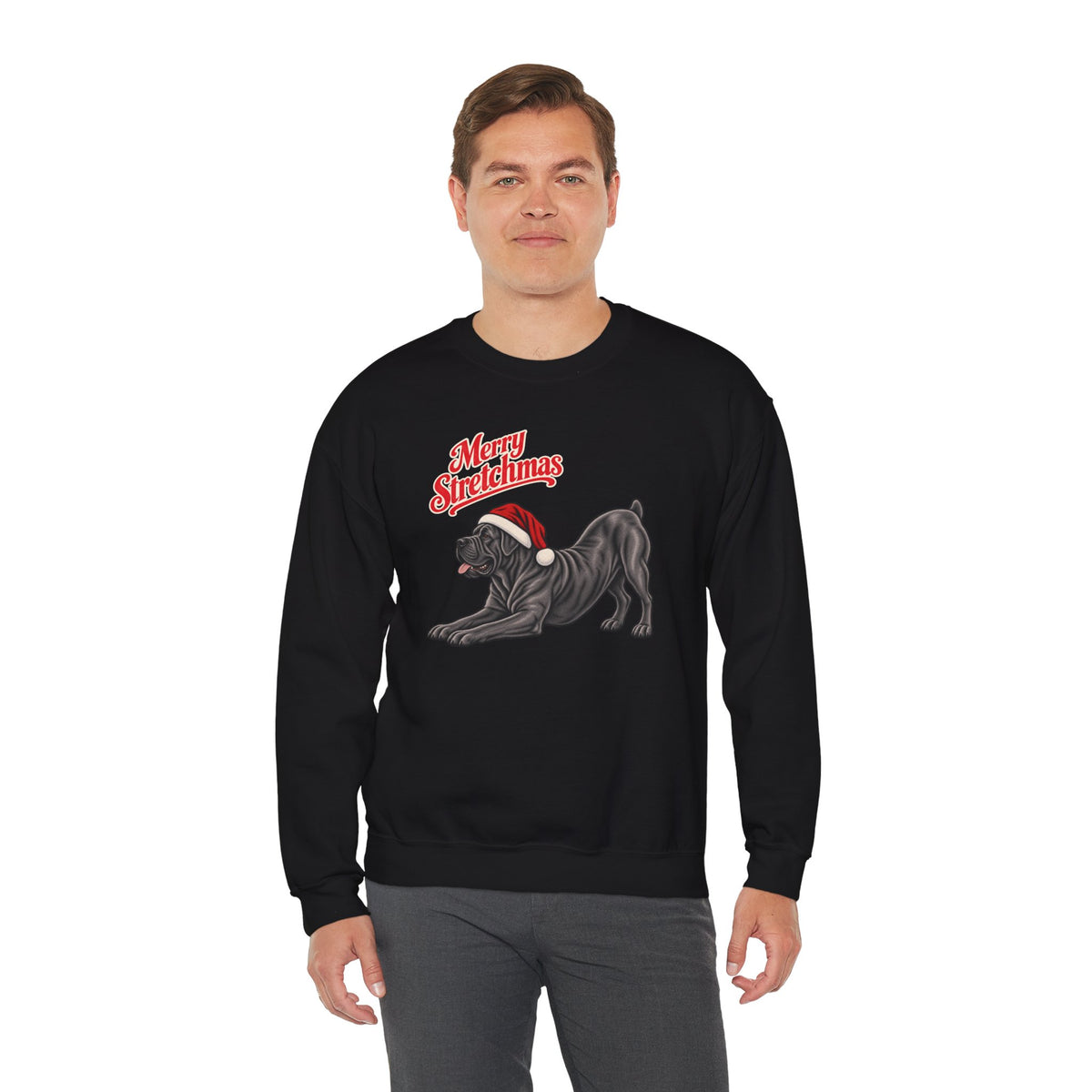 Cane Corso Christmas Sweatshirt | Merry Stretchmas (Docked Tail)