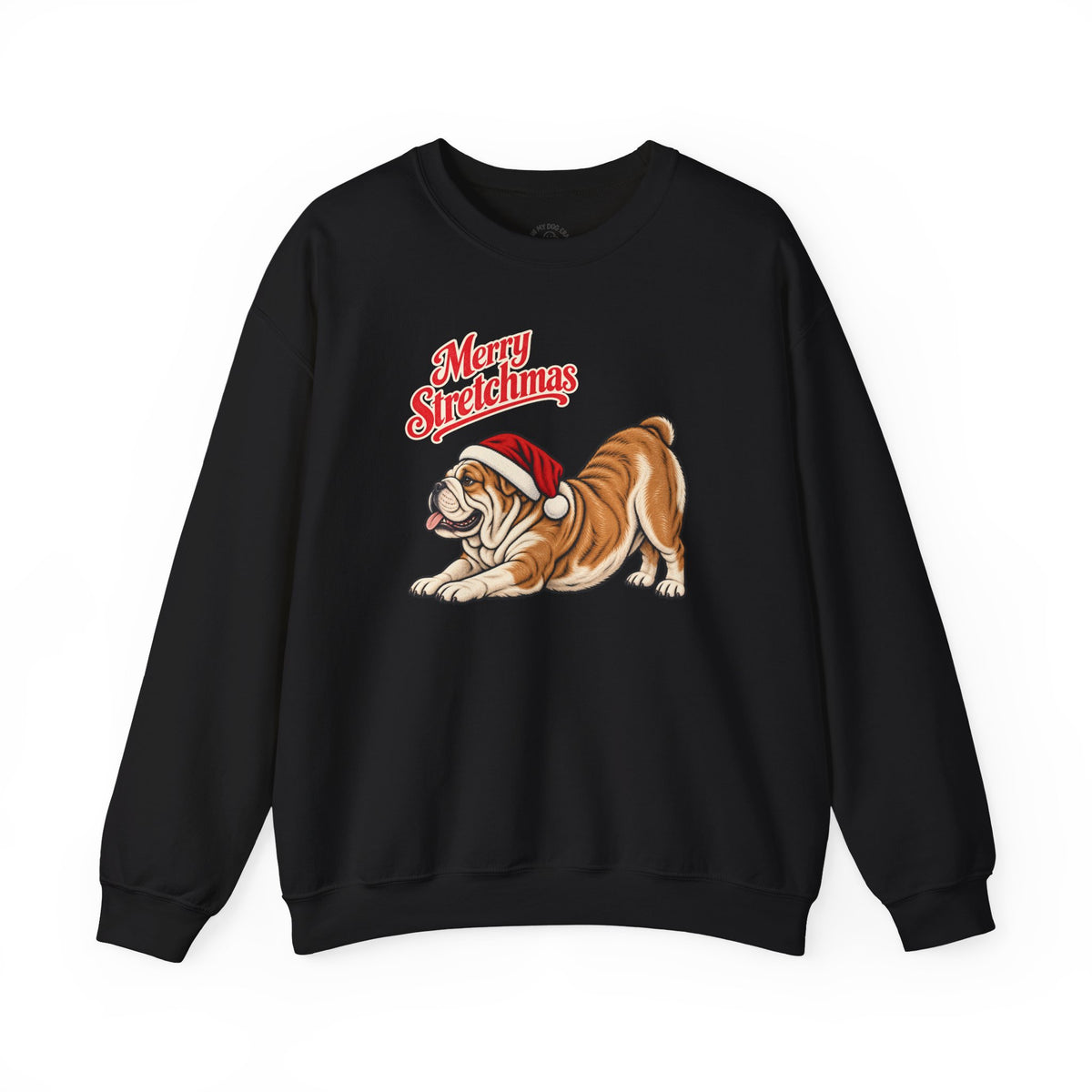 English Bulldog Christmas Sweatshirt | Merry Stretchmas