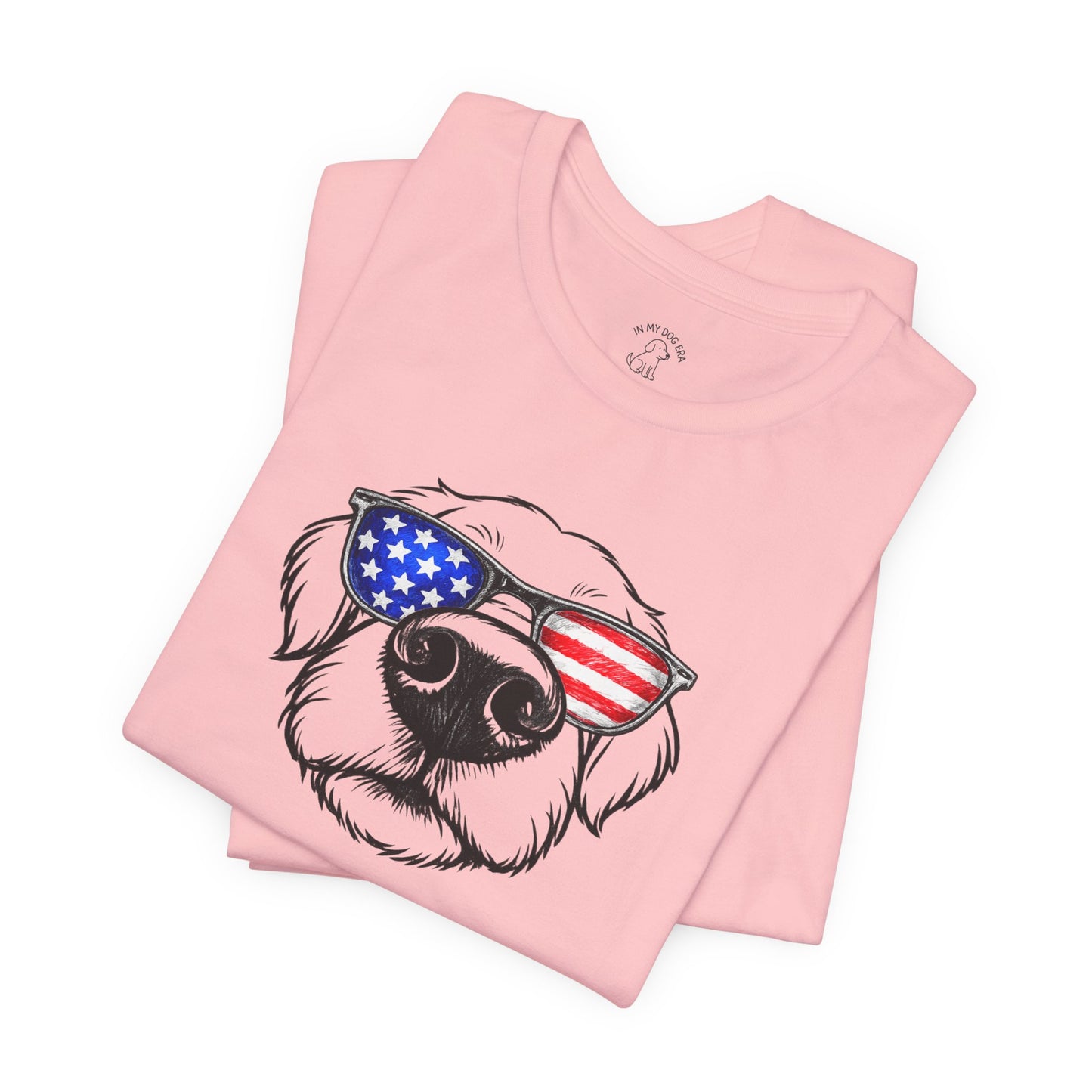 Red, White & BOOP Golden Retriever T-Shirt
