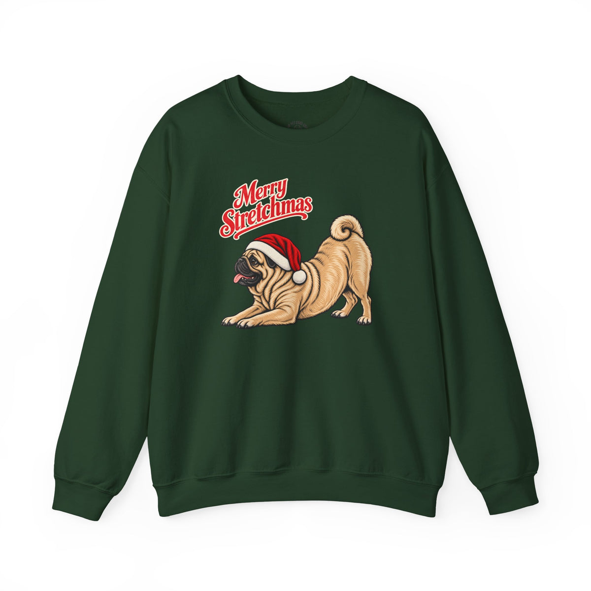 Pug Christmas Sweatshirt | Merry Stretchmas