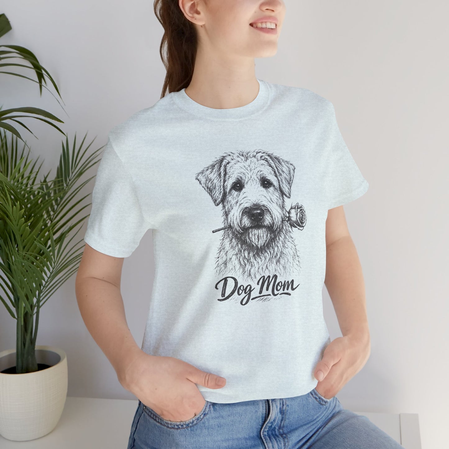 Wheaten Terrier Dog Mom T-Shirt (Rose Collection)