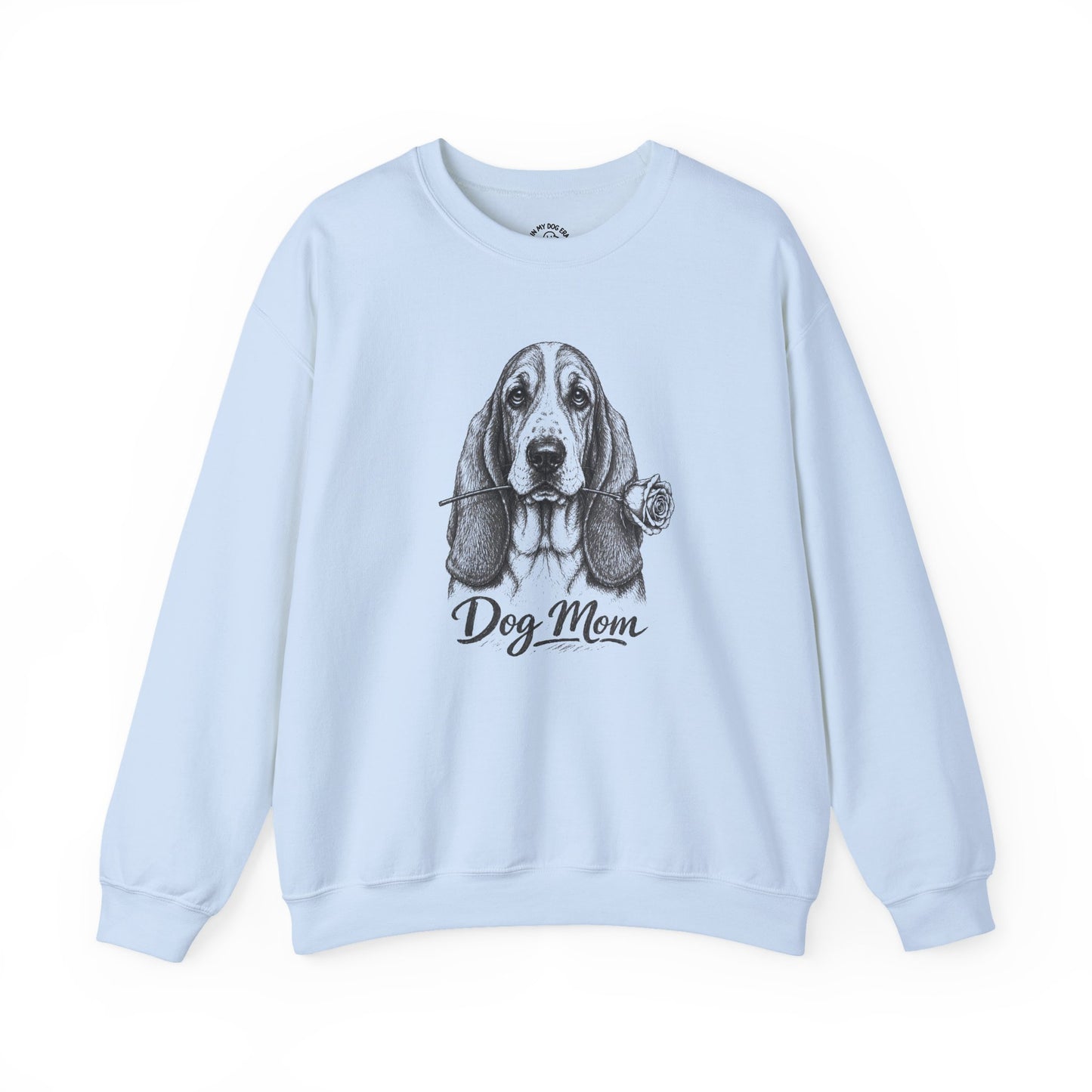 Basset Hound Dog Mom Sweatshirt (Rose Collection)