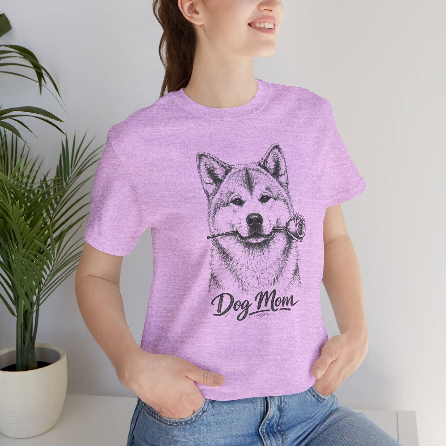 Akita Dog Mom T-Shirt (Rose Collection)