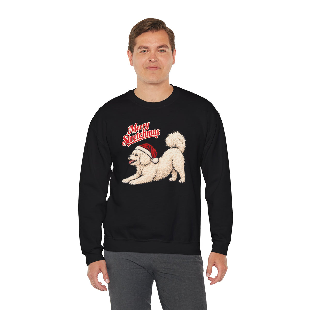 Bichon Christmas Sweatshirt | Merry Stretchmas