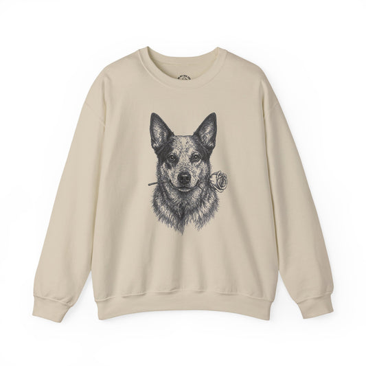 Australian Cattle Dog Heeler Rose Collection Sweatshirt