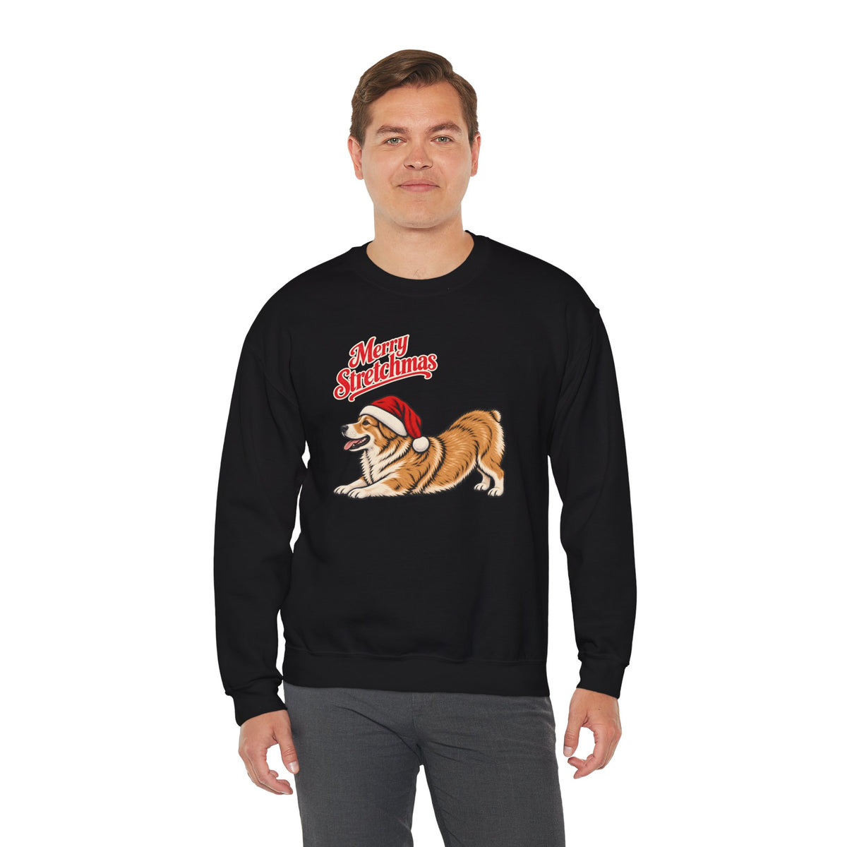 Corgi Christmas Sweatshirt | Merry Stretchmas