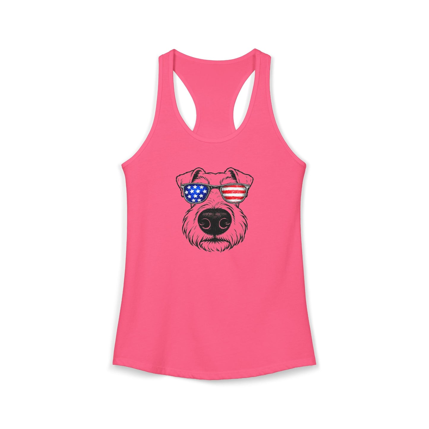 Red, White & BOOP Airedale Terrier - Women's Racerback Tanktop