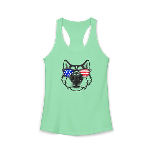 Red, White & BOOP Husky - Women's Racerback Tanktop