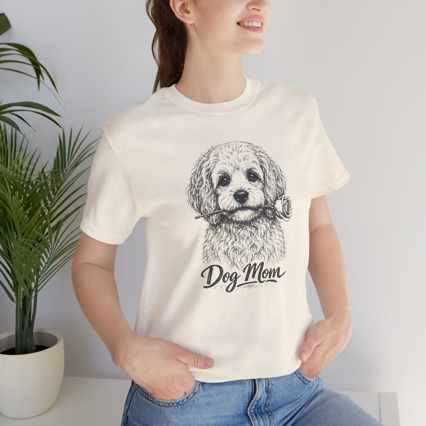 Cavapoo Dog Mom T-Shirt (Rose Collection)