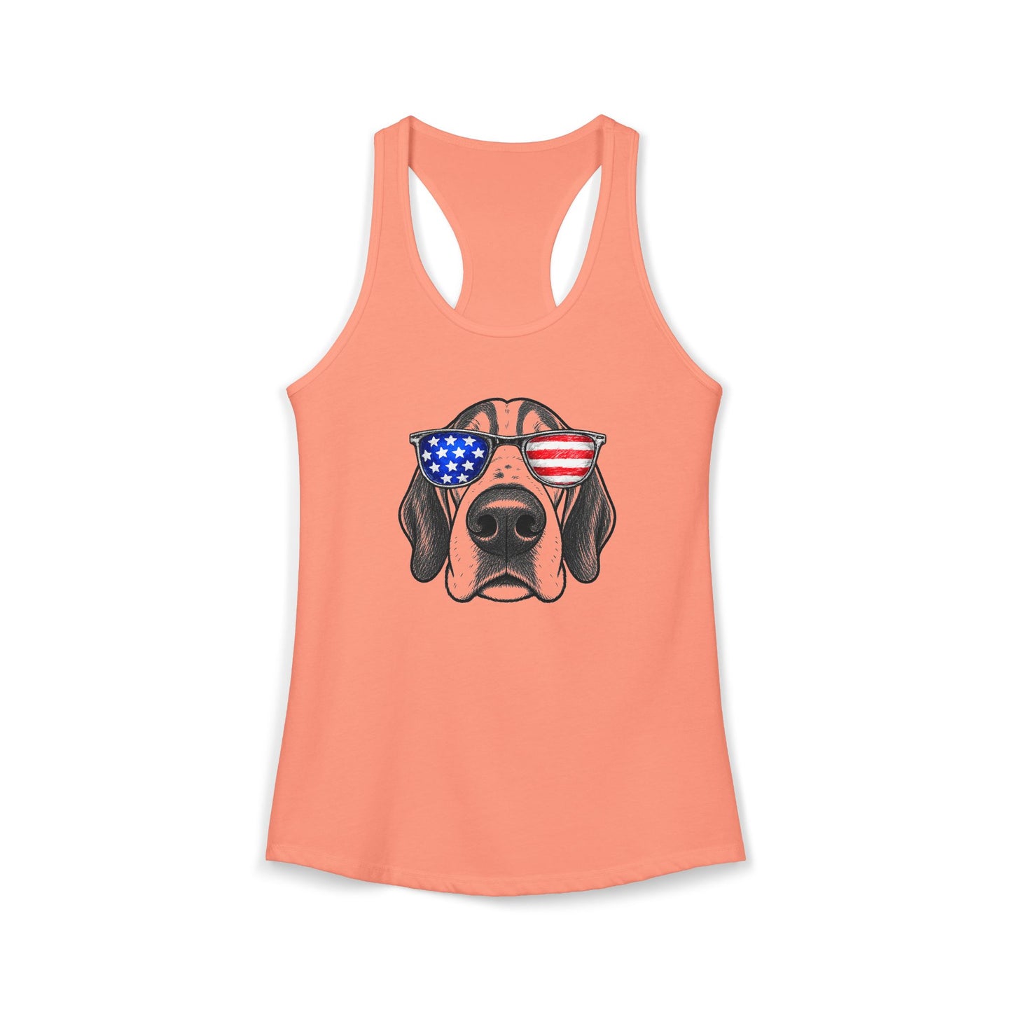 Red, White & BOOP American Foxhound - Women's Racerback Tanktop