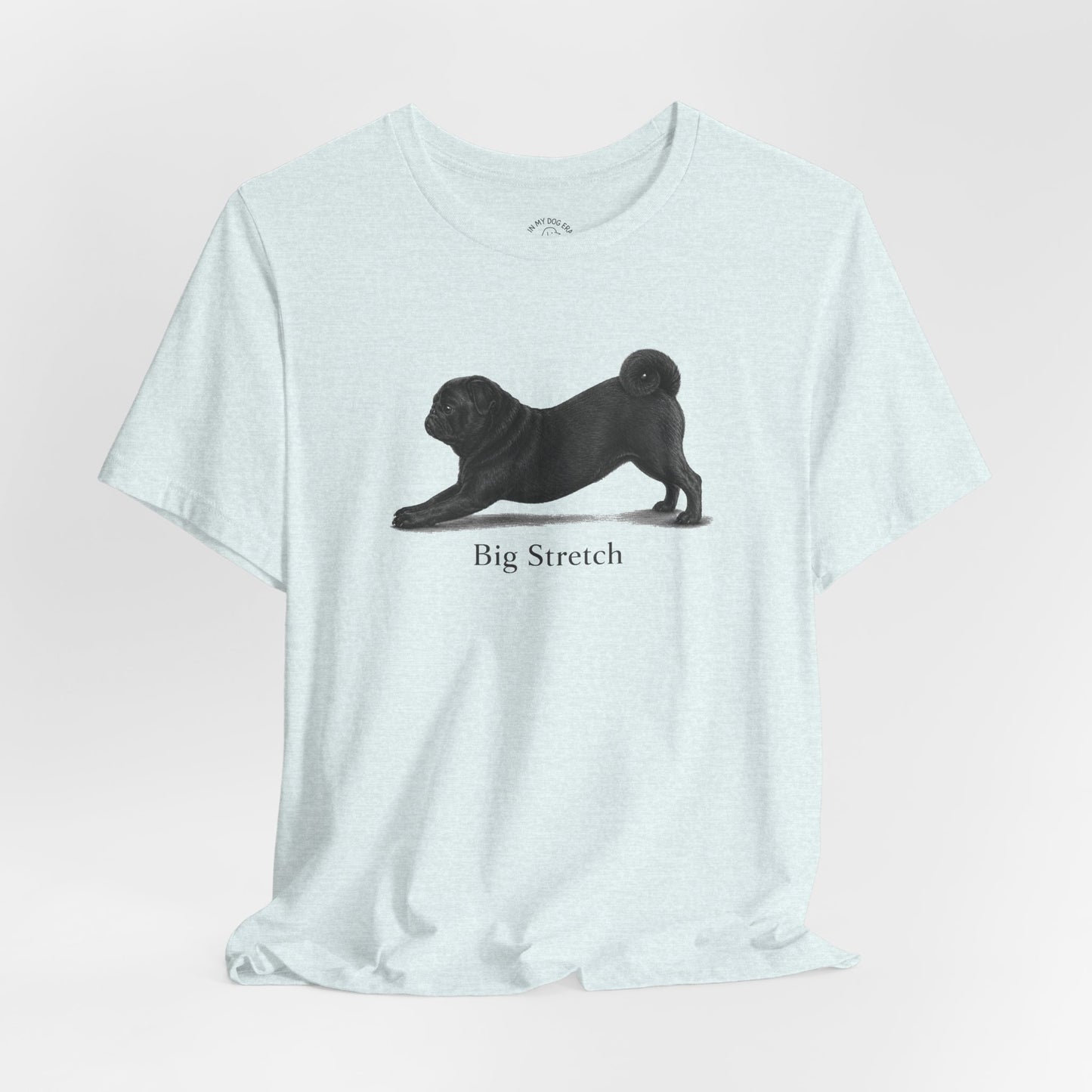Big Stretch Black Pug T-Shirt