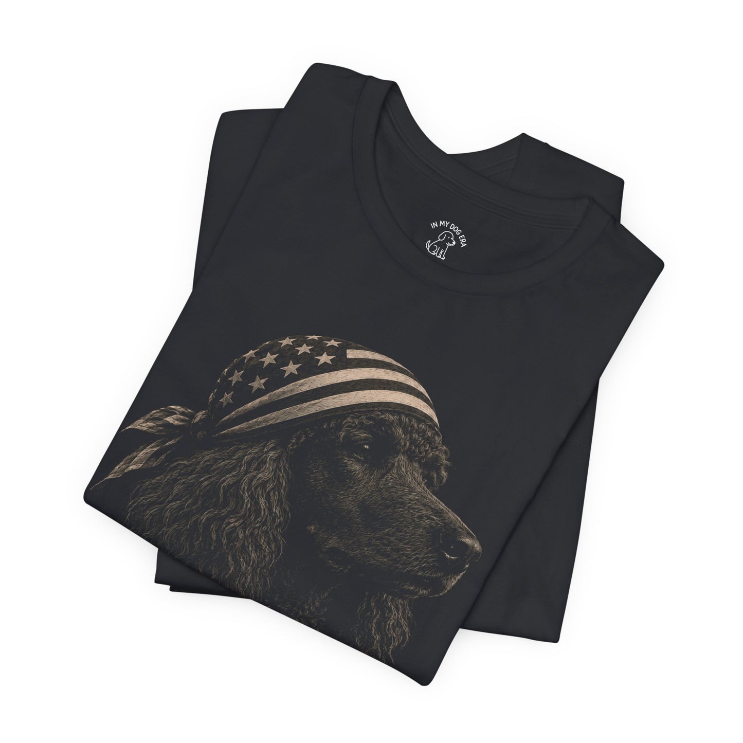 All-American Black Poodle T-Shirt