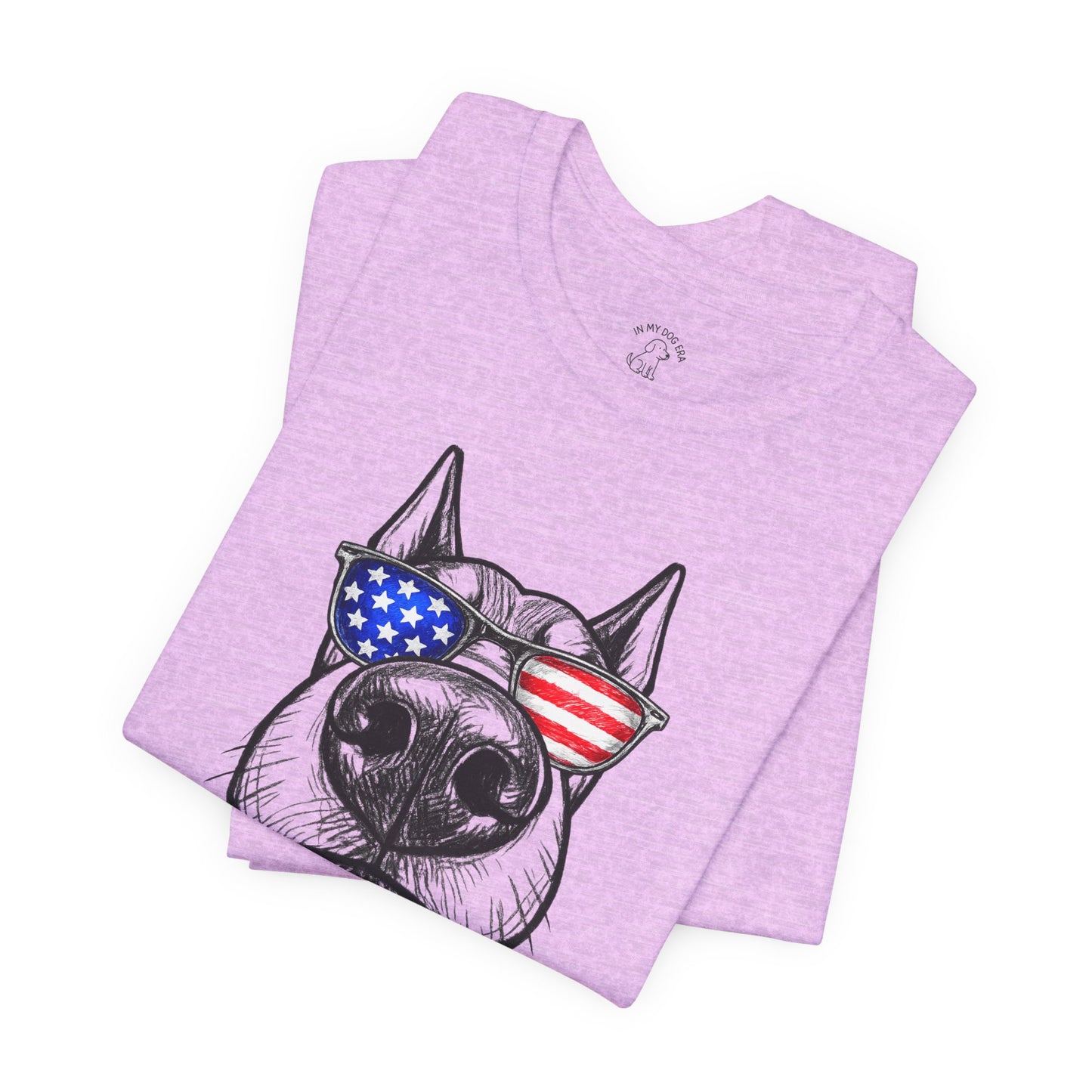 Red, White & BOOP Doberman T-Shirt (Cropped Ears)