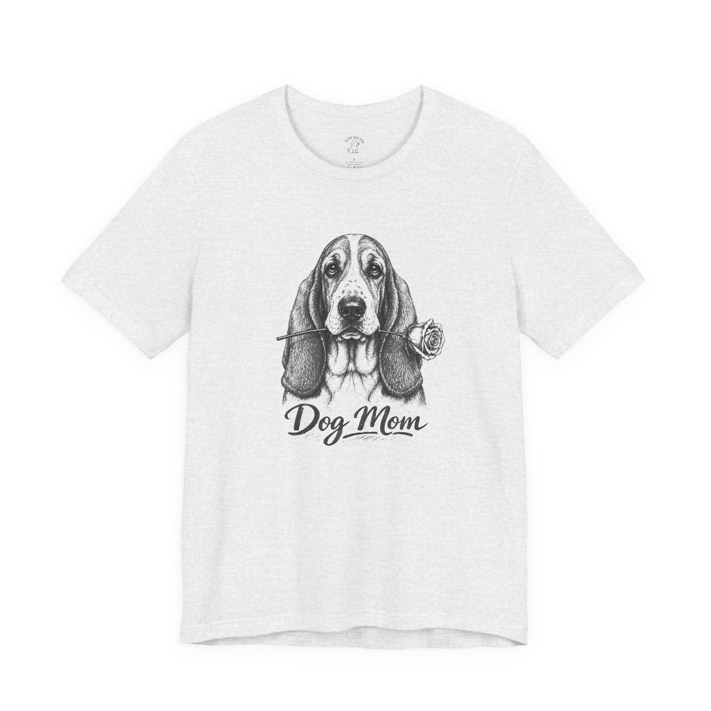 Basset Hound Dog Mom T-Shirt (Rose Collection)