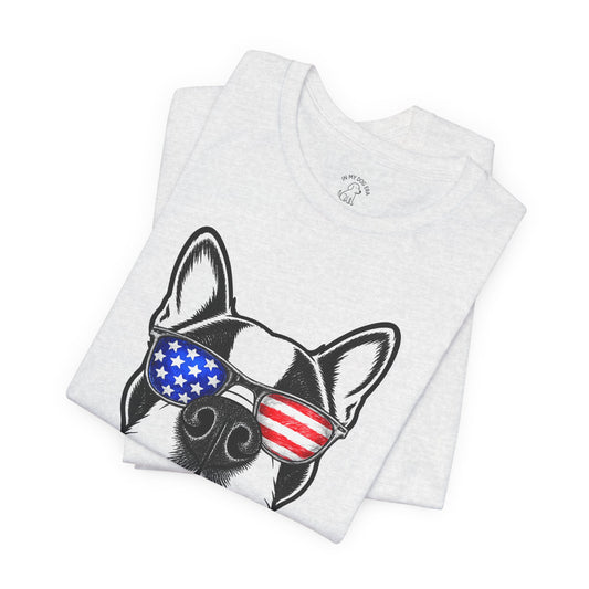 Red, White & BOOP Boston Terrier T-Shirt