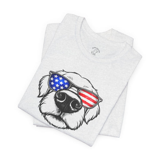 Red, White & BOOP Golden Retriever T-Shirt