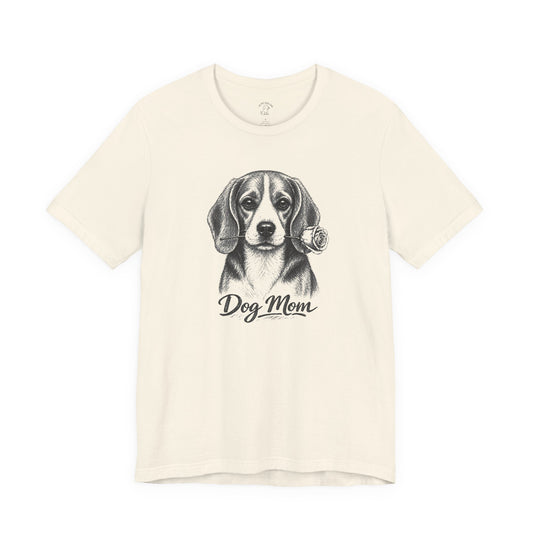 Beagle Dog Mom T-Shirt (Rose Collection)