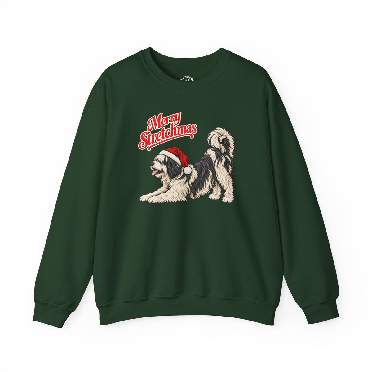 Tibetan Terrier Christmas Sweatshirt | Merry Stretchmas