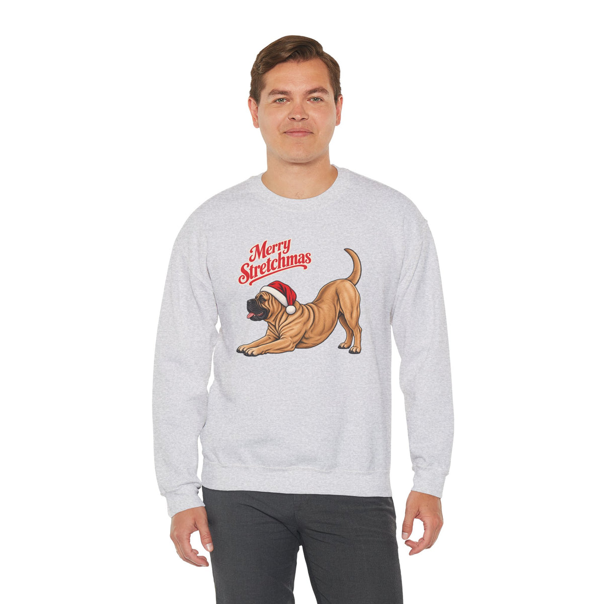 Bullmastiff Christmas Sweatshirt | Merry Stretchmas