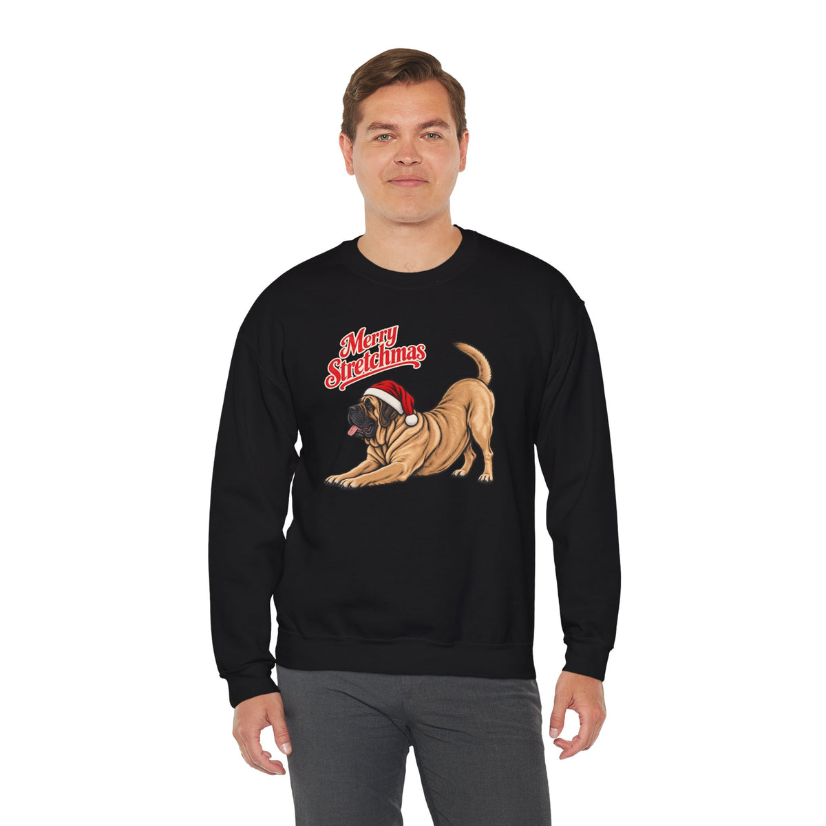 English Mastiff Christmas Sweatshirt | Merry Stretchmas