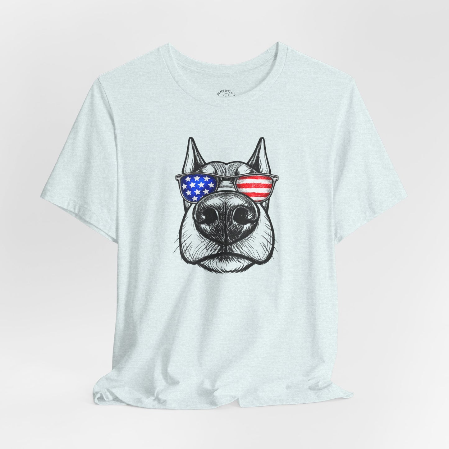 Red, White & BOOP Doberman T-Shirt (Cropped Ears)