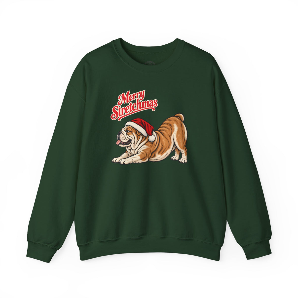 English Bulldog Christmas Sweatshirt | Merry Stretchmas