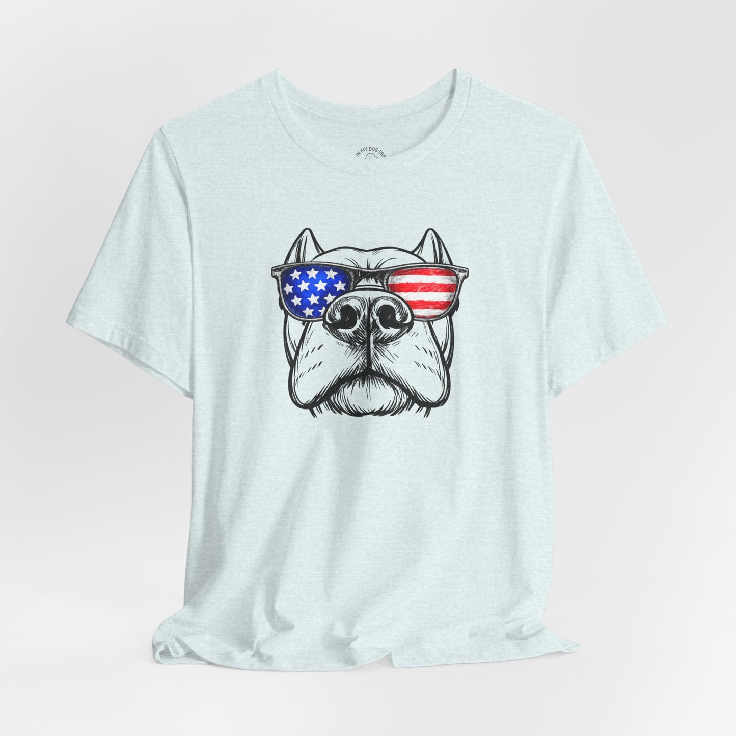 Red, White & BOOP Cane Corso T-Shirt (Cropped Ears)