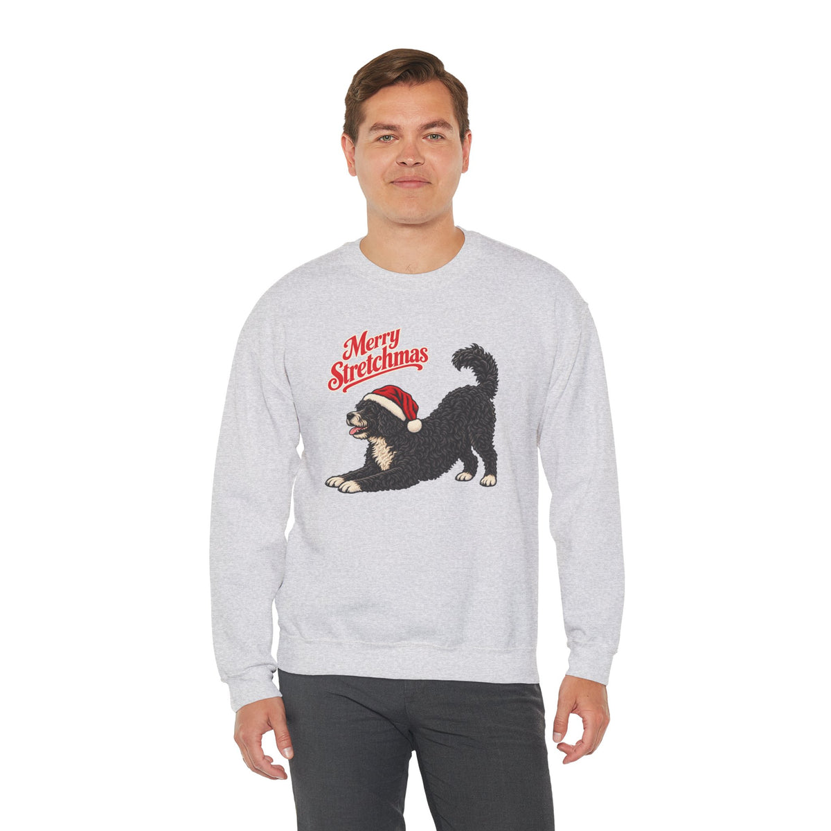 Portuguese Water Dog Christmas Sweatshirt | Merry Stretchmas