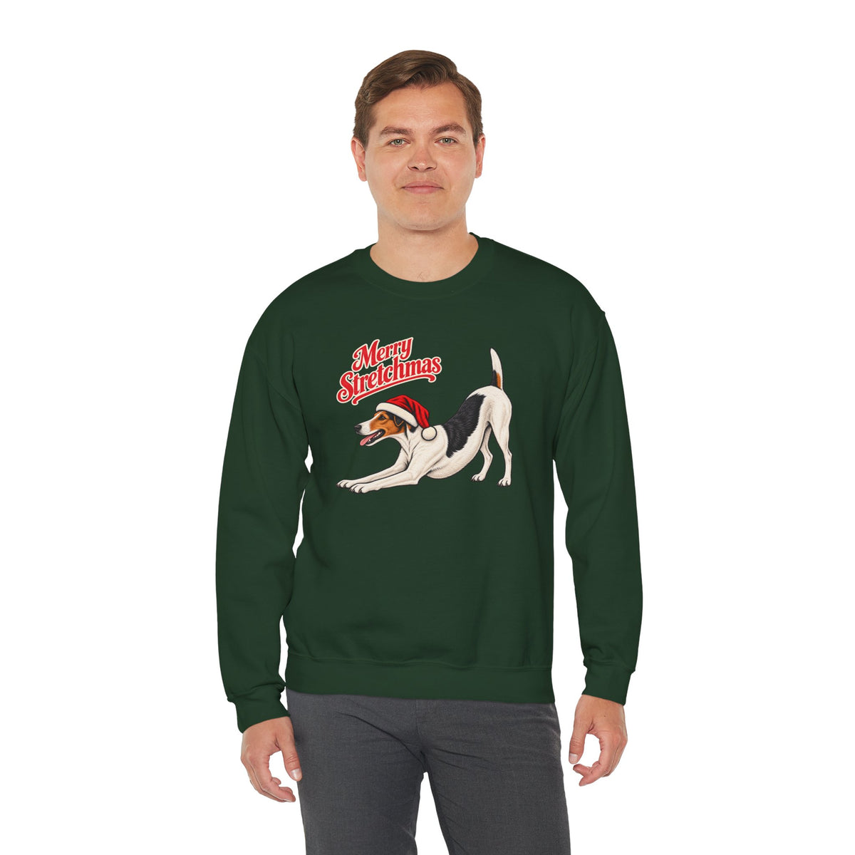 Smooth Fox Terrier Christmas Sweatshirt | Merry Stretchmas